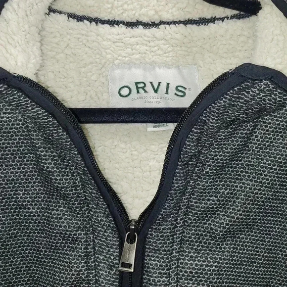 Orvis Men's Fleece Lined Quarter 1/4 Zip Pullover Sweater Gray Men' Size XLarge - Picture 8 of 12